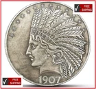 Antique Liberty Indian Head 10 Dollar Coin Uncirculated Morgan Dollar Rare Hi.