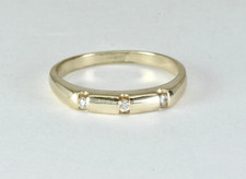 .09 ctw Round Cut Diamond Wedding Band Ring 14kt Yellow Gold