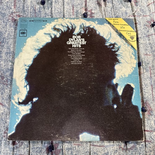 Bob Dylan Greatest  Hits Vinyl LP 1967 Columbia Records Folk Rock Folk