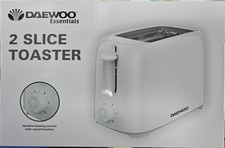#DAEWOO 200W 2-Slice White Toaster, Cool Touch Walls WITH FREE POSTAGE