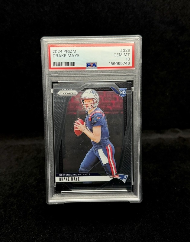 2024 Panini Prizm Rookies Base Drake Maye #329 (RC) PSA 10