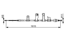 BOSCH Bremsseil Seilzug Feststellbremse 1 987 482 349 für HYUNDAI PBT PB i20 LPG