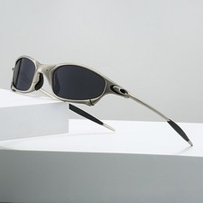 X Metal Juliet Cyclops Sunglasses UV400 Ruby Polarized Glass Titanium Goggles.