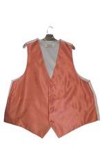 Men's Solid Melon Satin Tuxedo Vest Formals Weddings Proms Waistcoat
