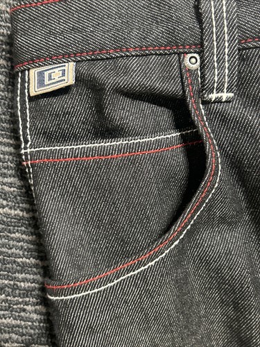 vintage Culture Grunge Black jeans Skaters Denim Y2K Hip Hop 36x34 Carpenter - Picture 11 of 15