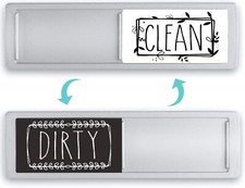 Clean Dirty Dishwasher Magnet Indicator Sign with Non-Scratch Backing Kitchen