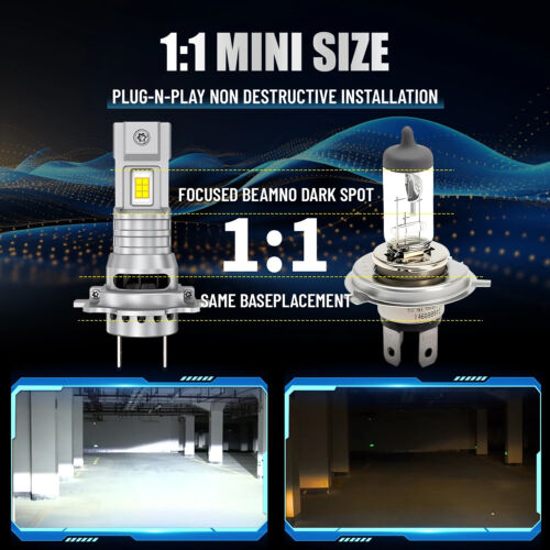 2x H7 Super Bright LED Headlight Bulbs Conversion Kit High Low Beam 6500K White - Picture 5 of 11
