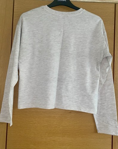 Mango Girls Grey Long Sleeves Brighton England Top Size M Womens Size 10-12 - Picture 3 of 4