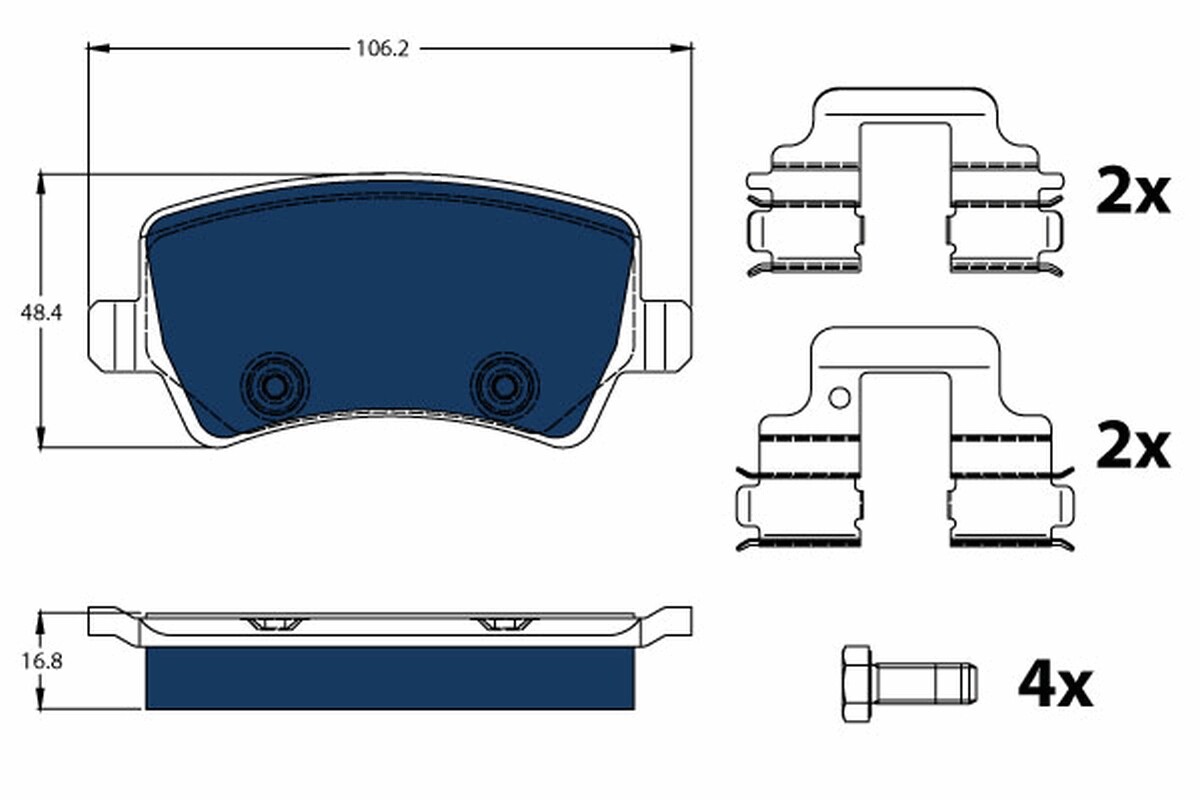 GDB1685BTE TRW Brake Pad Set, disc brake for VOLVO