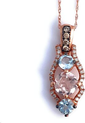 LeVian Morganite Aquamarine Chocolate 