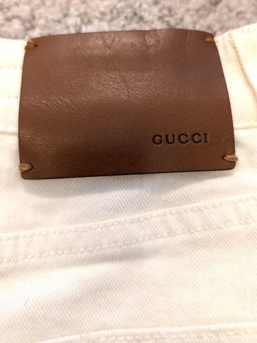 GUCCI Beads Stone Denim gonna al ginocchio donna taglia 36 bianca - Foto 7 di 10