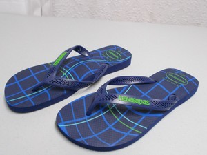 HAVAIANAS Aero Graphic Blue Green Marinho Flip Flops Men's 9-10 or Women's 11-12 | eBay