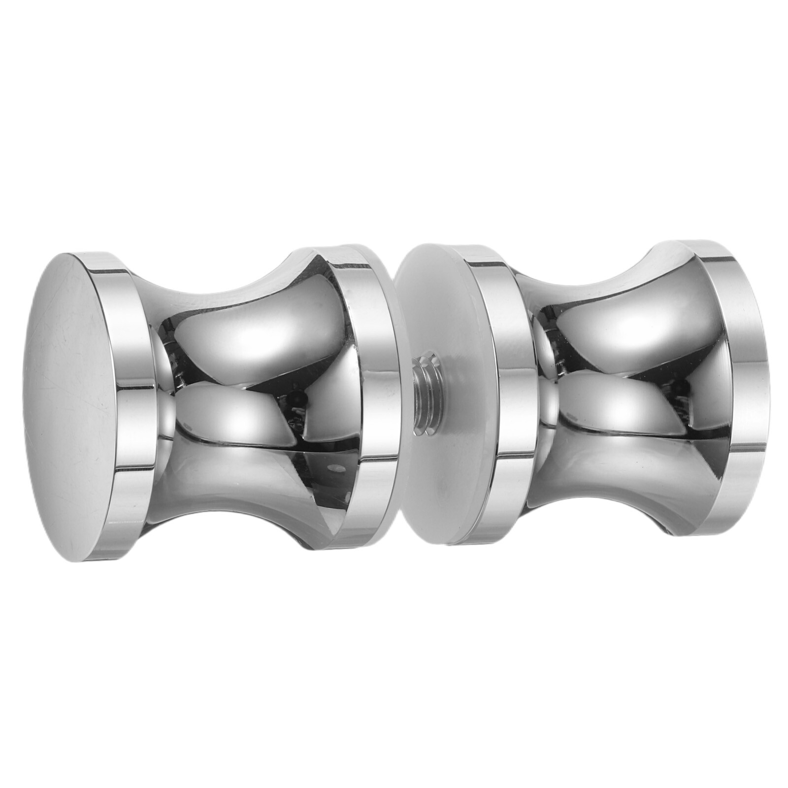 Glass Door Handles, Sliding Shower Doors Knob Side Pull Handles(Polish Silver）