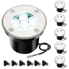 12V 5W LED Landscape Light 6000K In-ground Well Light Garden Path Outdoor Lamp