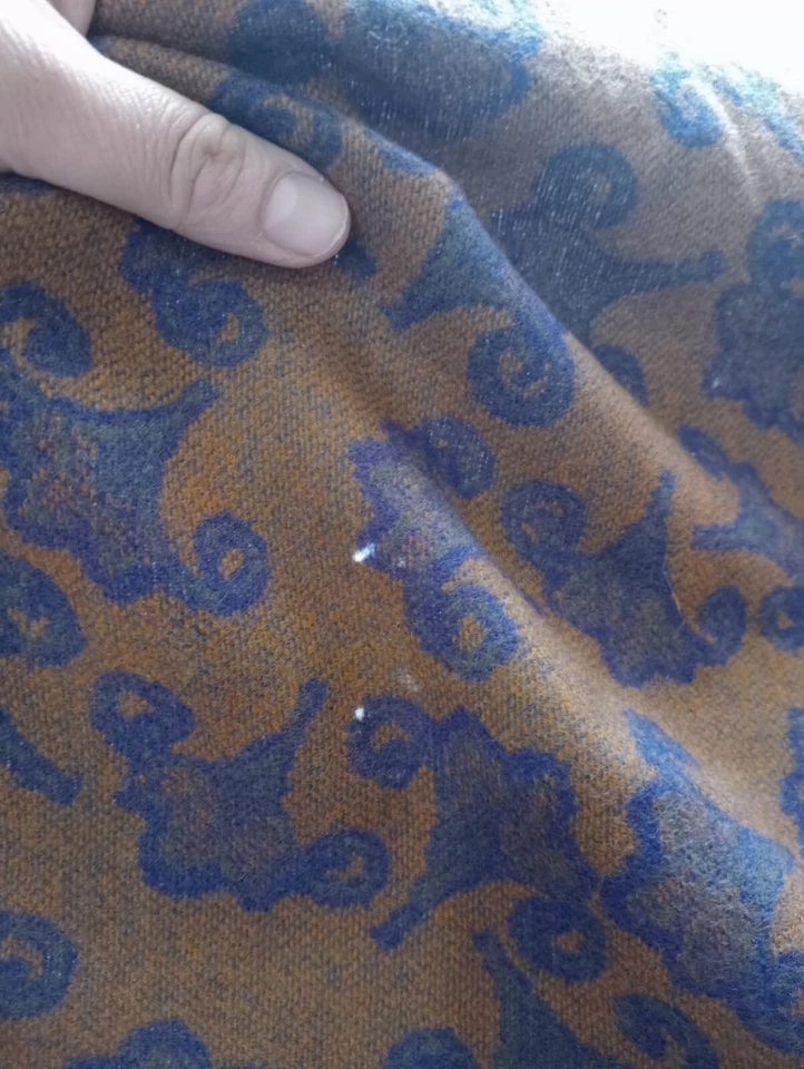 N4# Missoni Vintage Mezcla de Lana Marrón y Púrpura Bufanda 59" x 13" Bordes con Flecos Foto 4 de 4