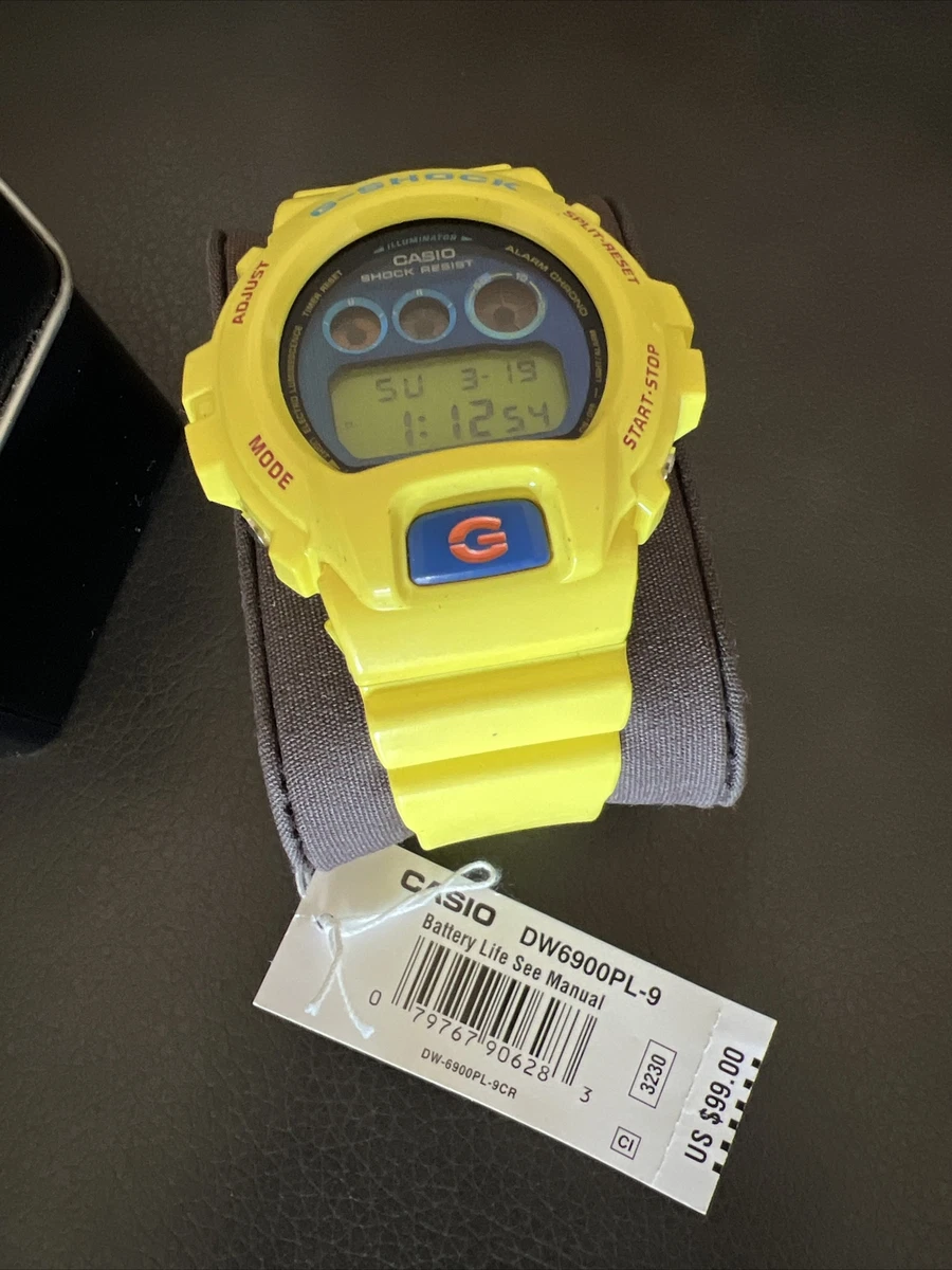 G SHOCK CASIO DW 6900PL 9 Digital Quartz Crazy Colors Yellow Blue