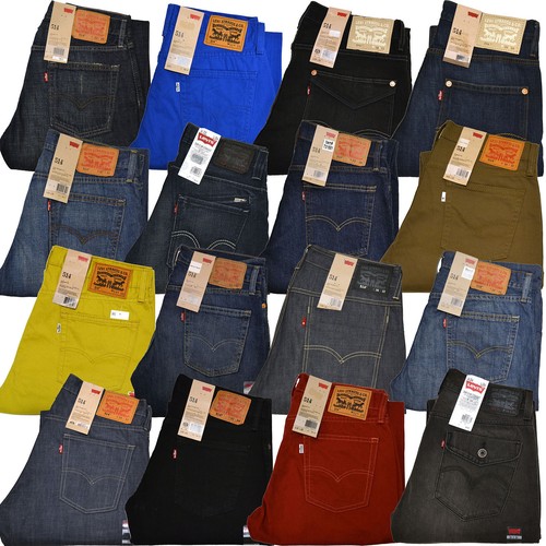 Levis 514 Jean mince jambe droite homme denim lavé à la pierre 29 30 31 32 33 34 36 38 - Photo 1 sur 14