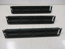 Lot of 3 Leviton CAT 5e GigaMax 5e 48 Port T568B Ethernet Patch Panel Telecom