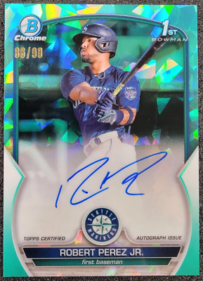 2023 Bowman Sapphire 1st Aqua Refractor AUTO /99 Robert Perez Jr 