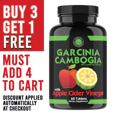 Weight Loss Garcinia Cambogia w/ Apple Cider Vinegar & CLA, ACV Fat Burner Pills