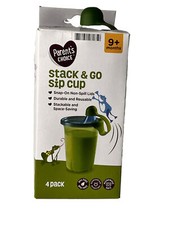 Parent  s Choice Stack  Go Sip Cup, 4 Cups with Lids Blue/Green Non-Spill