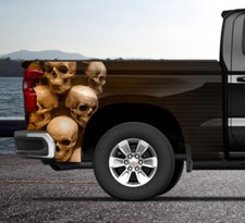 Skulls Gold Pile Truck Wrap Vinyl Bed Side Graphic Decal Tailgate DS PS 80x40