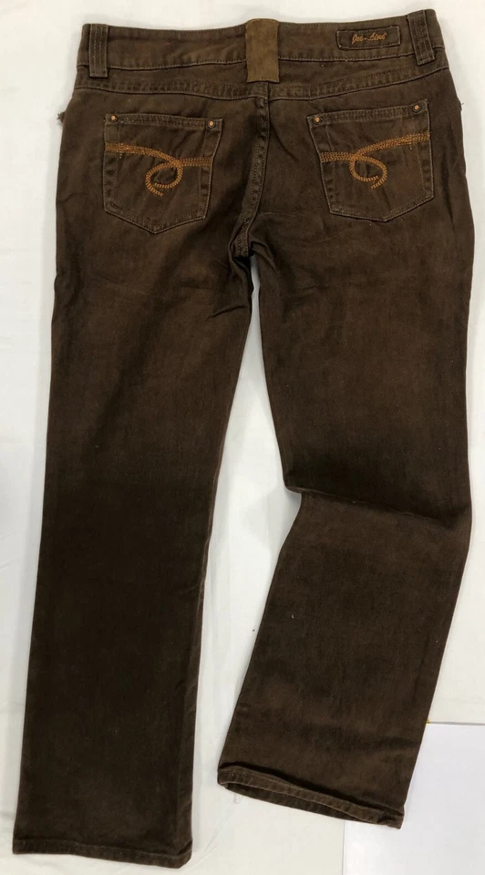 Jet Line braune Damenjeans Denim gerade Größe W34 in L33 Stiefelschnitt - Bild 2 von 4