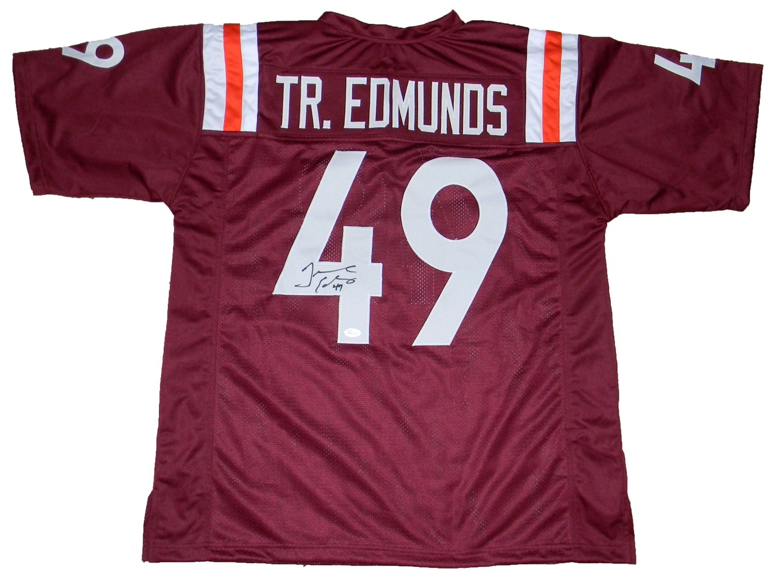Tremaine Edmunds Autographed Signed Virginia Tech Hokies #49 JERSEY JSA 