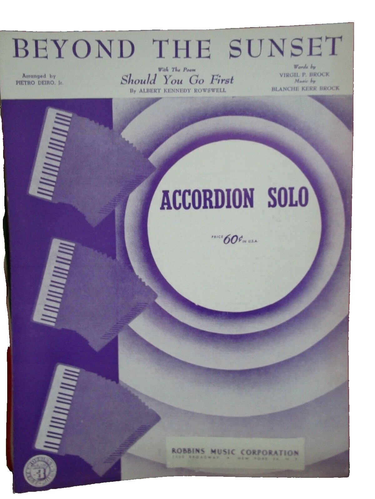 Accordion Vintage & Antique Sheet Music & Song Books