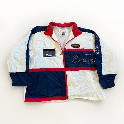 Vintage Atlanta Braves Jacket Pro Player Mens XXL Multicolor Windbreaker MLB 90s