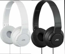 JVC HAS180 The Amazing On-Ear Headphones, White-Black Powerful Bass NEW 