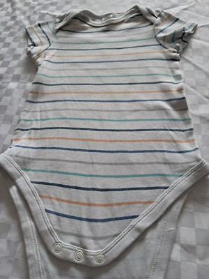 Baby Club- Body-Kurzarm Weiß-Bunt-Größe 86-Sonderangebot-