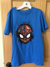NWT Disney Store Spiderman Boys Shirt Top Blue 4,5/6,7/8,10/12