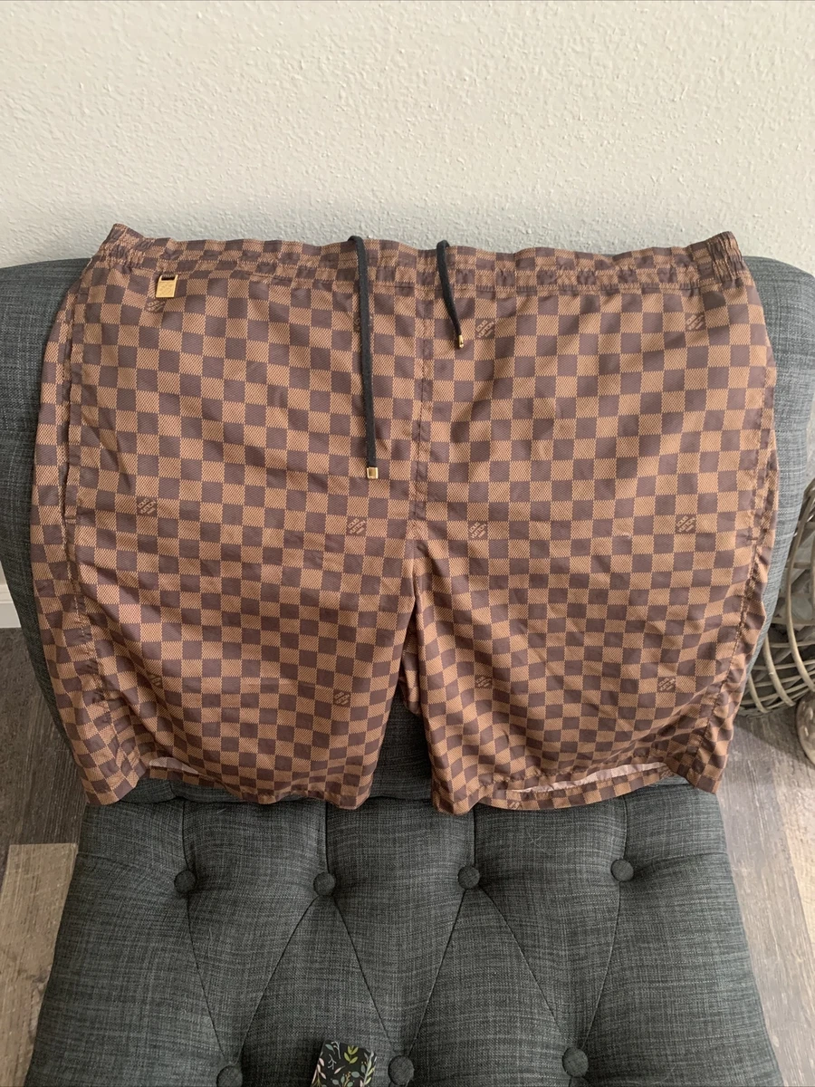 Louis Vuitton Brown Damier Men Swimming Trunk Shorts Medium