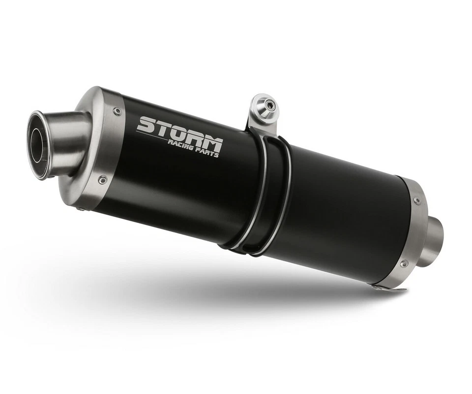 Exhaust Muffler Storm Oval Black Steel HONDA CRF1100L AFRICA TWIN 2020 > 2022 - Image 3 of 4