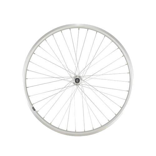 Roue VTT 26 avant anti déformation jante double paroi argent pour éviter les voiles