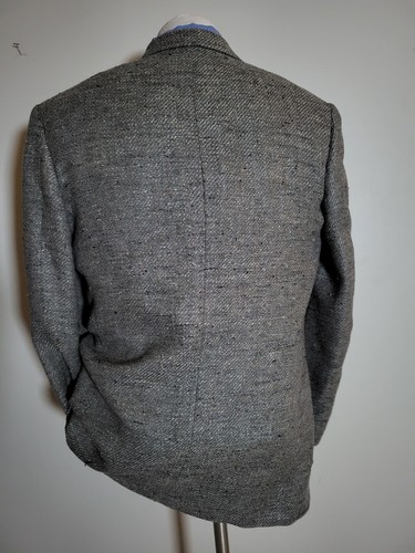 Vtg Pierre Cardin Green Orange Broken Weave Silk Tweed Blazer Jacket Coat 40L - Picture 4 of 8