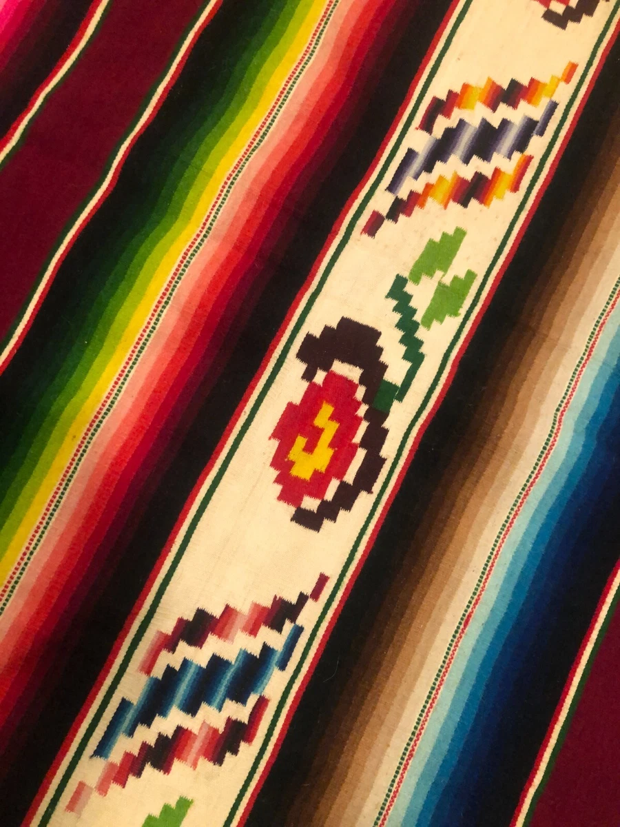 Antique mexican blankets hot sale