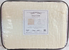 CREAM IVORY BLANKET COLLECTION QUALITY DESIGN QUILTED THROW 50 x 60 inch