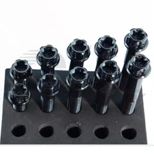 Titanium T50 Torx Head Flange Bolt Black M10 x 25-70mm GR5 Ti Motorcycle E-Bike