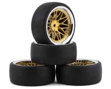 Yeah Racing Spec D Pre-mounted Drift Tires Wls Mesh Wheels Chromegold