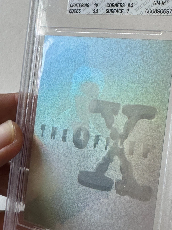 1996 Topps X-FILES Scully GILLIAN ANDERSON Mulder DAVID DUCHOVNY Hologram BGS 8 - Image 4 of 4