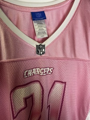 VTG Reebok NFL Team Apparel San Diego Chargers Pink Jersey Womans