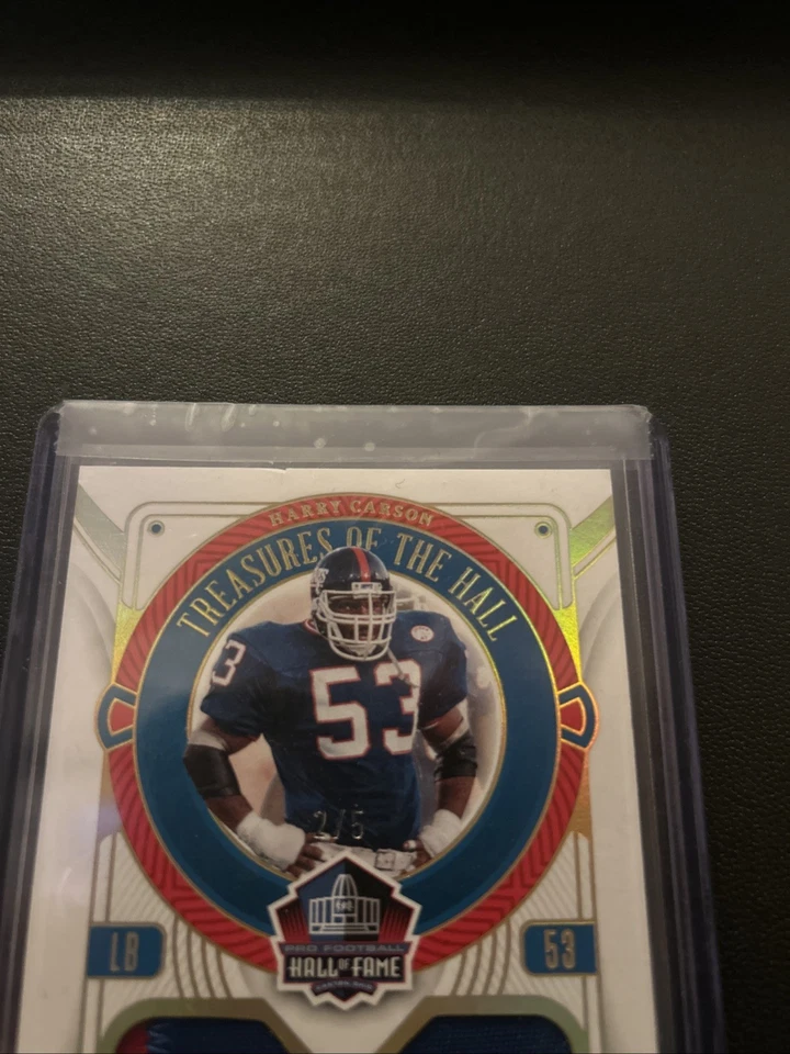 Harry Carson Treasures Of The Hall Hall Of Fame Dual Patch /5 - Image 2 of 2