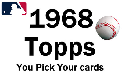 Build Your Set You Pick Your Cards 1968 Topps #8 - #179 MLB Baseball Selection