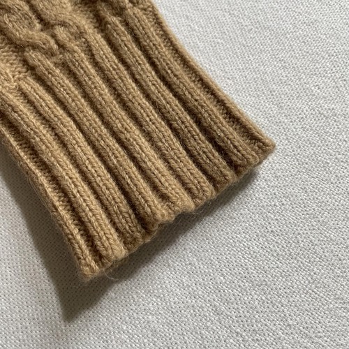 Vintage Gucci Sweater Womens Large Camel Hair Turtleneck Cable Knit Made Italy - Picture 13 of 14
