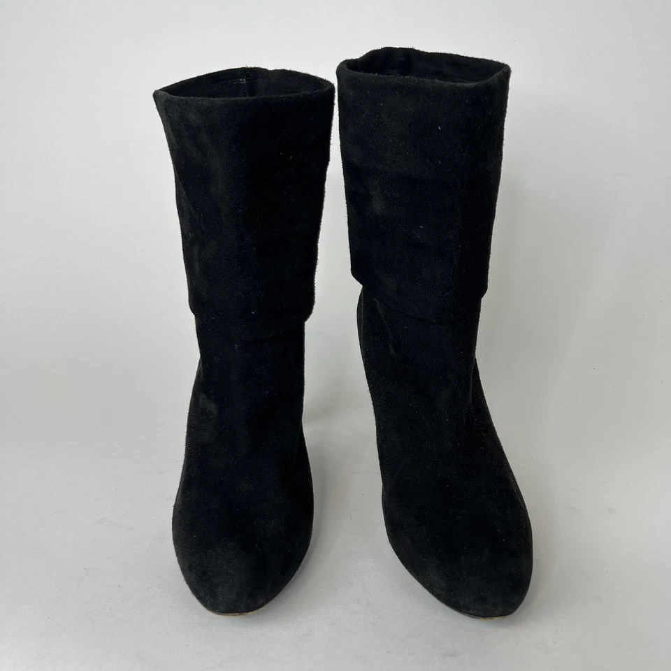 Botines Roberto Del Carlo para mujer con puños talla 40 botín de gamuza negro *defecto Foto 2 de 4