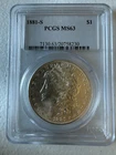 1881 Morgan Silver Dollar PCGS MS63 San Francisco