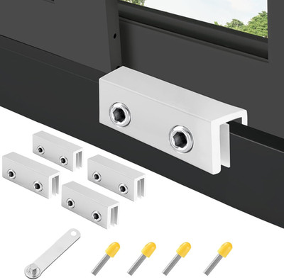 4 Sets Sliding Window Locks for Up and Down Windows with Key, Child Window Secur