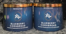 Bath Body Works Blueberry Cornbread 3w Candles 2- New Bath Body Works Blueberry Cornbread 3w Candles 2- New